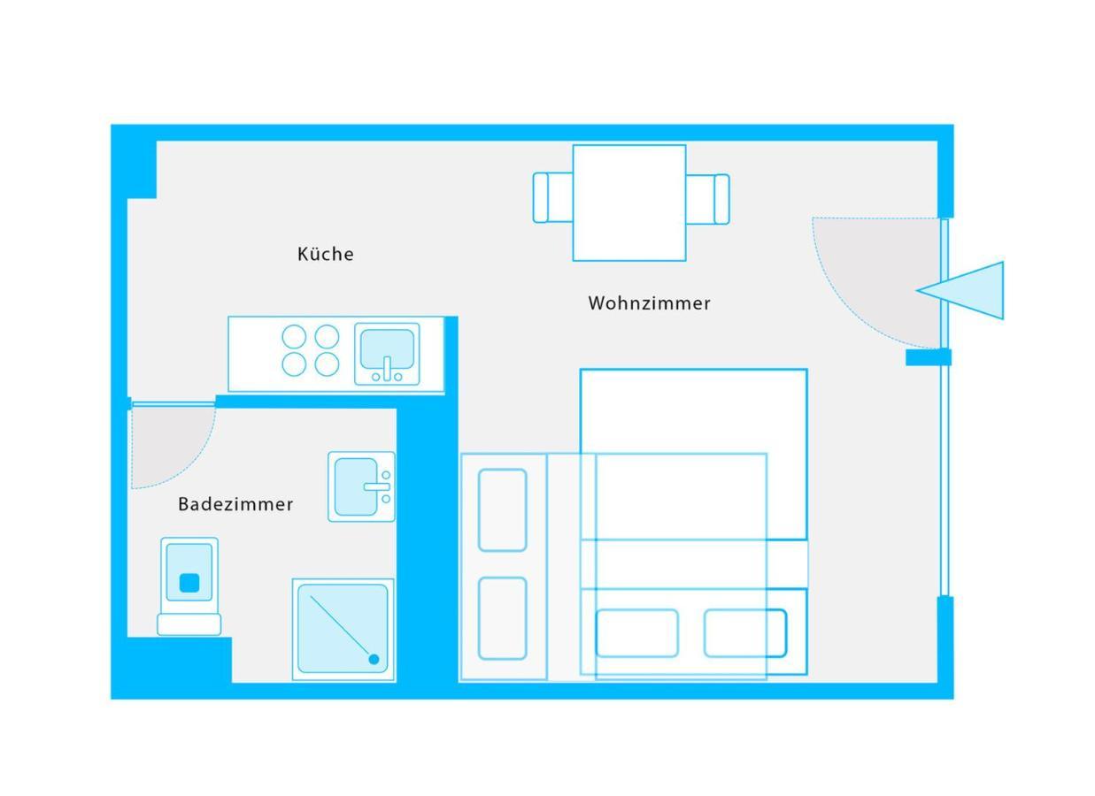 The Koburger Vh, Studio For Up To 4 With High Bed Берлин Екстериор снимка